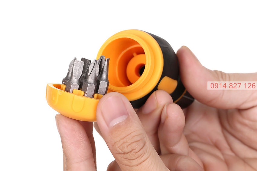 Bộ tô vít lùn tự động đa năng 7 trong 1 Tolsen 20033, 7 đầu dẹp và bake, thép CR-V