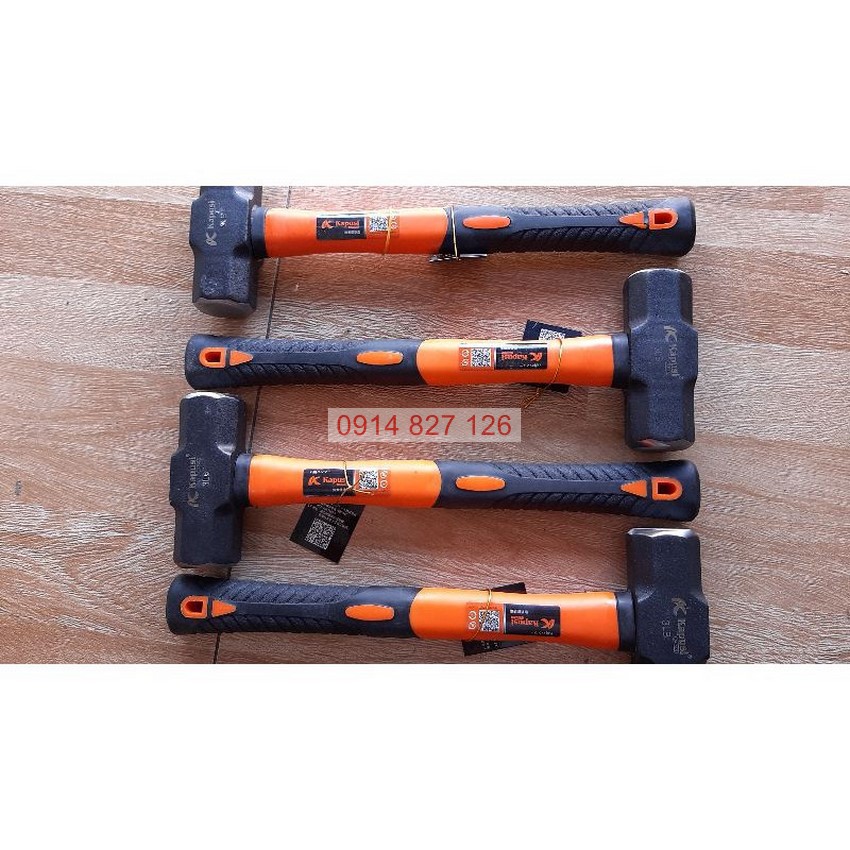 Búa tạ lục giác 2 đầu KAPUSI cỡ 2.7-3.6-4.6kg (K-9574, K-9576, K-9578)