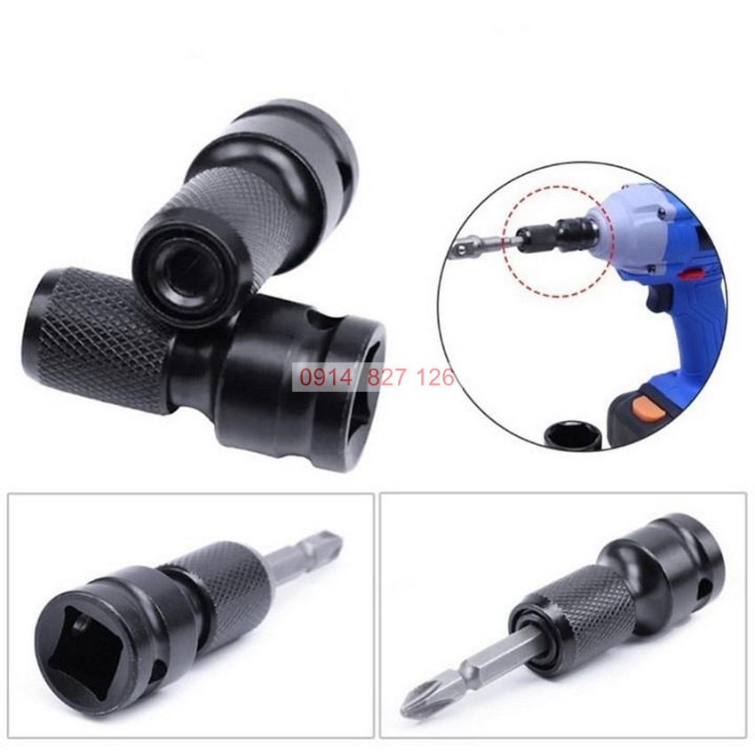 Đầu chuyển bulong 1/2 sang bắt vít 1/4 (6.35mm) K-7847 KAPUSI