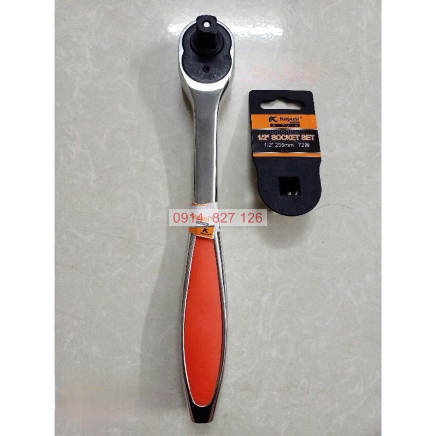 Cần siết mở ốc 1/2 inch tự động K-7866 KAPUSI, thép mạ crom chống bị gỉ và oxy hoá