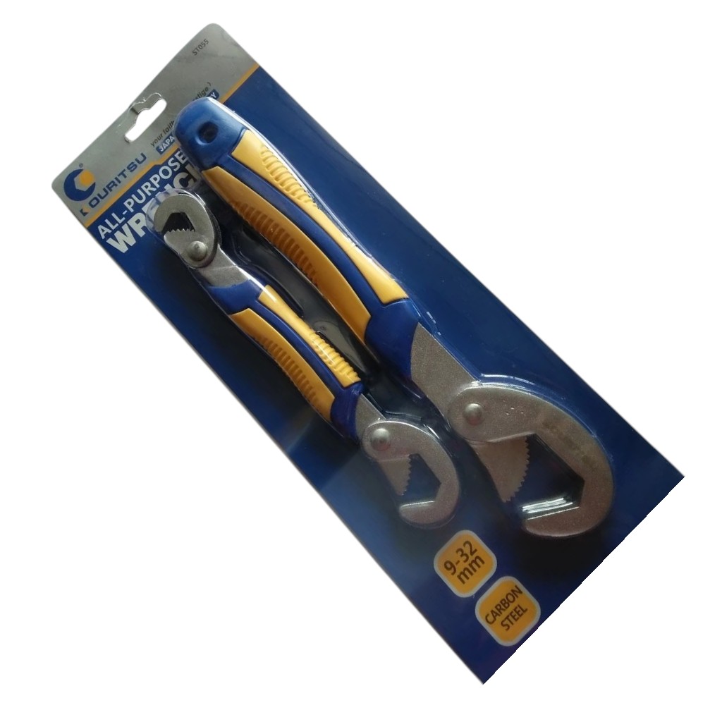 Cờ Lê Mỏ Lết Đa Năng KOURITSU Cán Cao Su Chống Trượt Khóa Ốc Độ Mở Hàm 9-32mm Bảo Hành 12T