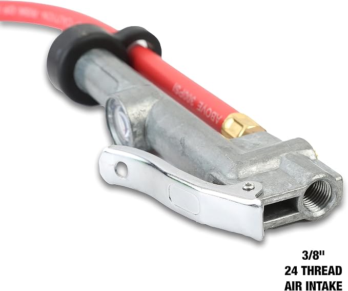 Súng Bơm Hơi Lốp Xe KOURITSU SP-STG-02 Dây Bơm 40cm Đầu Kẹp Nhanh Chịu Áp 120 PSI Bơm Lốp Ô Tô Xe Máy BH 12T