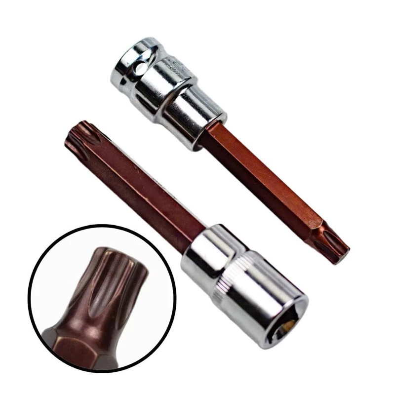 Bộ 10 Đầu Tuýp Torx Kapusi 6 Cạnh Sao 1/2 inch – Dài 100mm – T20 Đến T60 – thép CRV S2 Steel, Bh 12 tháng