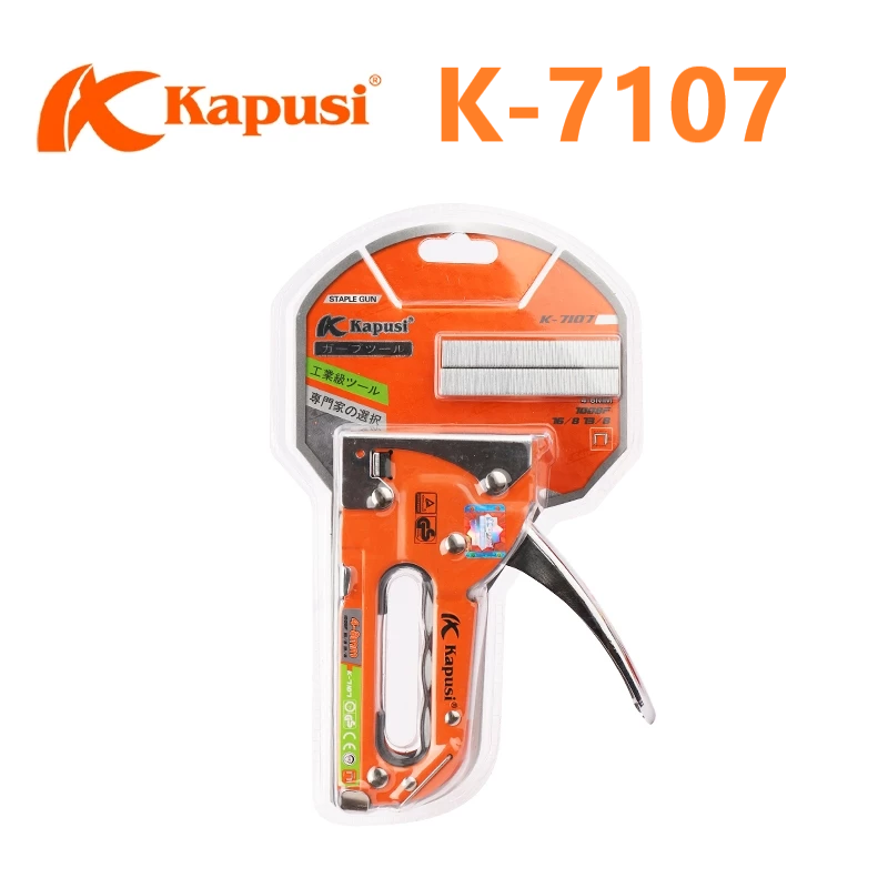 KÌM BẤM GHIM CẦM TAY 3 TRONG 1 Kapusi K-7107 – DÙNG ĐINH 13/6 & 13/8, THÉP HỢP KIM BỀN BỈ, Bh 12 tháng