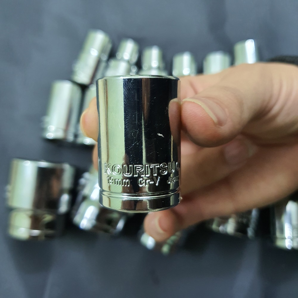 Khẩu ngắn đầu 1/2 inch Nhật Bản Kouritsu thép CRV