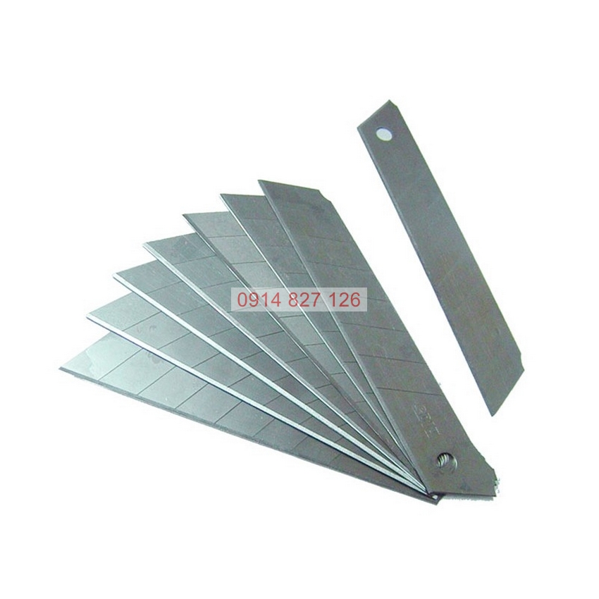 Hộp 10 lưỡi dao rọc giấy mini TOLSEN 30012 có kích cỡ 9 * 80 * 0,4mm , siêu sắc, siêu bền