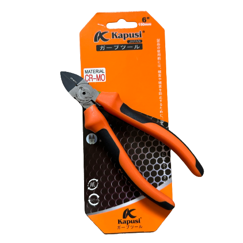 Kìm bấm cắt góc nghiêng KAPUSI Japan 6inch (150mm) cao cấp, thép CR-MO độ cứng cao