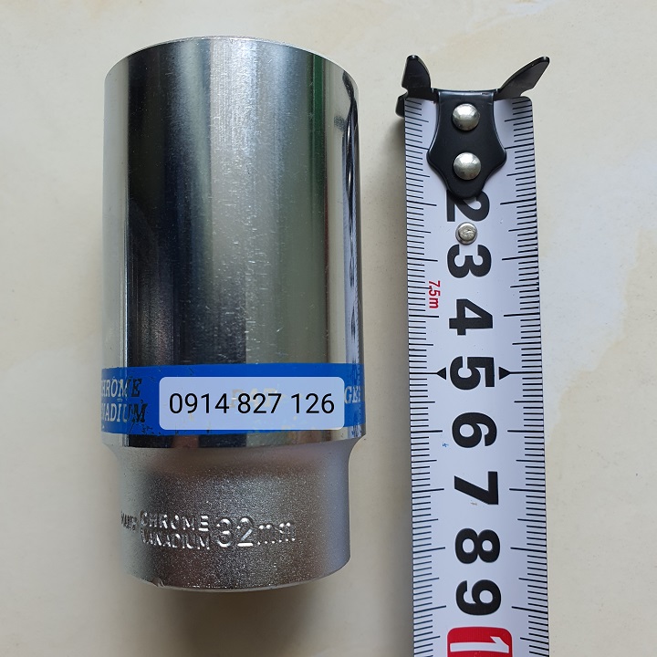 Tuýp mở bulong 1/2 inch thân dài 8cm hãng TOP (Khẩu vặn ốc 1/2 inch dài)