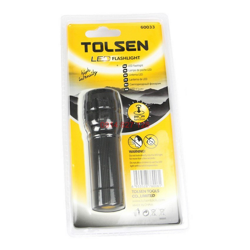 Đèn pin phóng to ( công nghiệp) 3W  Tolsen 60033