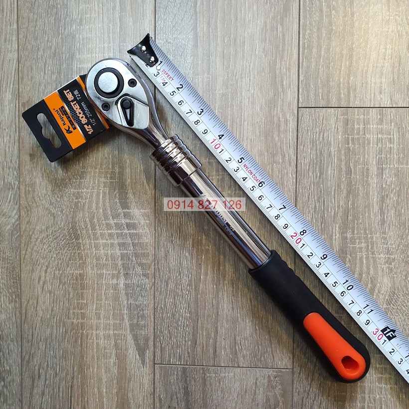 Cần siết tự động tăng chiều dài tối đa 45cm K-7864 hãng KAPUSI, Chất thép CR-V, 72 bánh răng