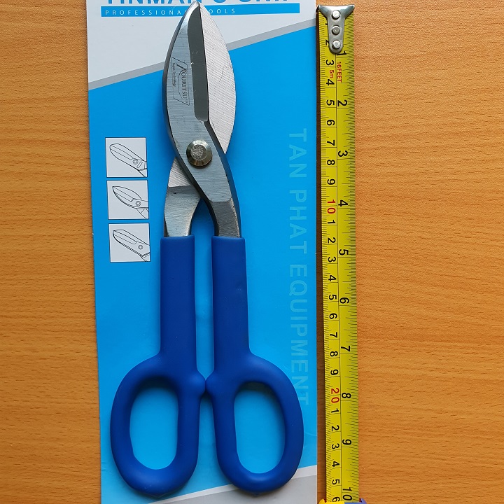 Kéo Cắt Tôn Cầm Tay KOURITSU Lưỡi Thép Mạ CR-V Bản 10 Inch 12 Inch - Kéo Cắt Thiếc Bảo Hành 12 Tháng