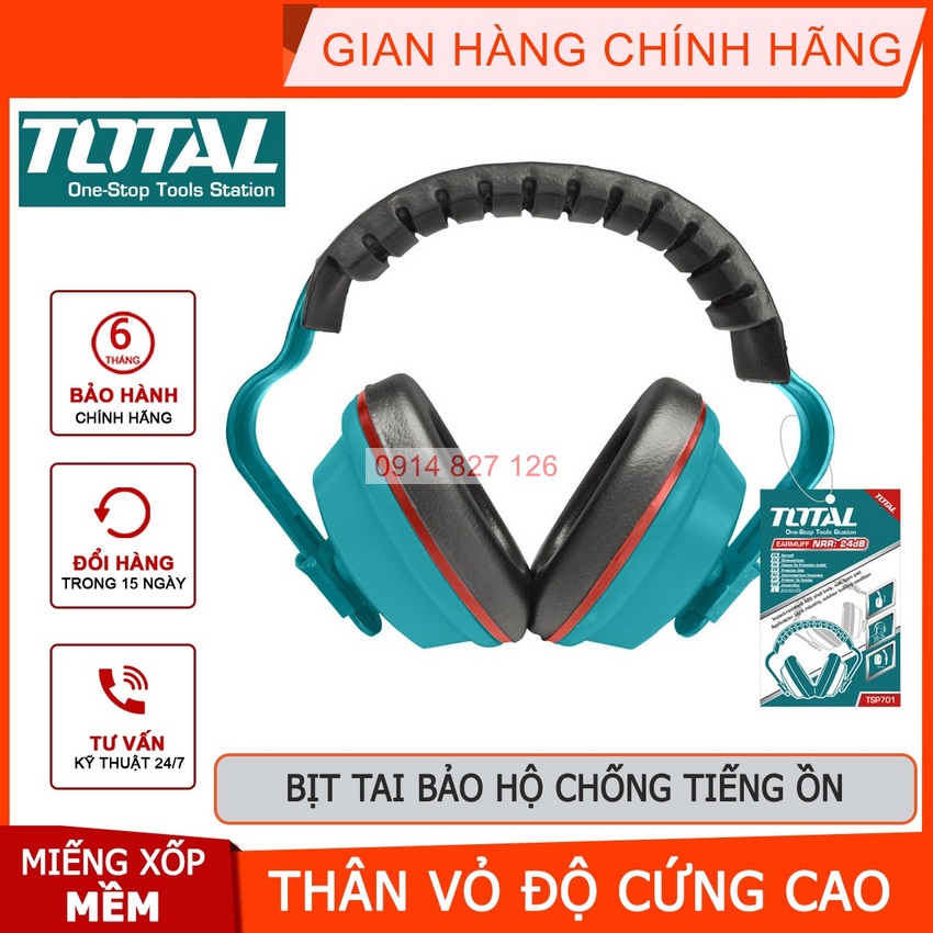 Bịt tai chống ồn TOTAL TSP701 chống ồn miếng bọt xốp mềm, bảo vệ đôi tai khỏi những tiếng ồn
