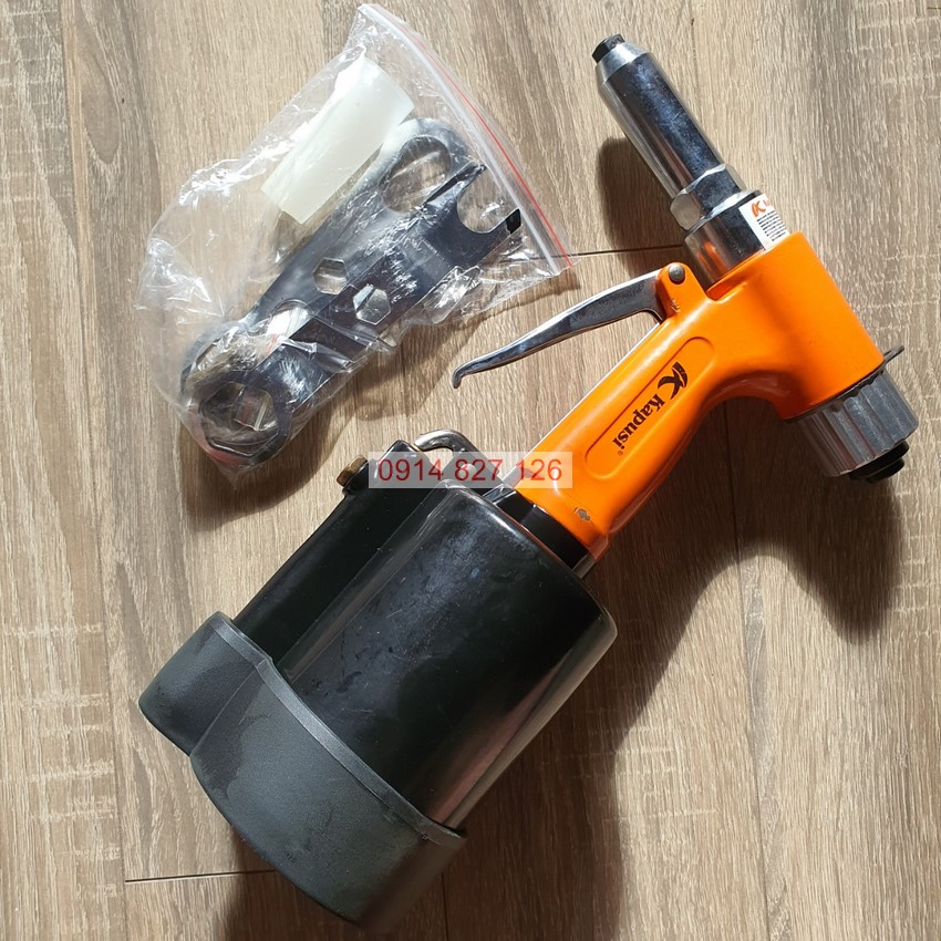 Máy rút đinh tán rive khí nén hãng KapusiK-6796 sử dụng trong ngành nhôm kính, cơ khí