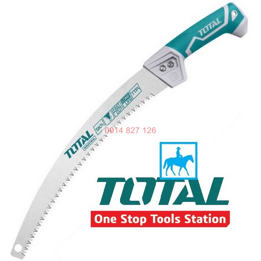 Cưa cành cầm tay lưỡi cong 13inch TOTAL THT5113306 siêu sắc bén, chống cong gãy, rỉ sét