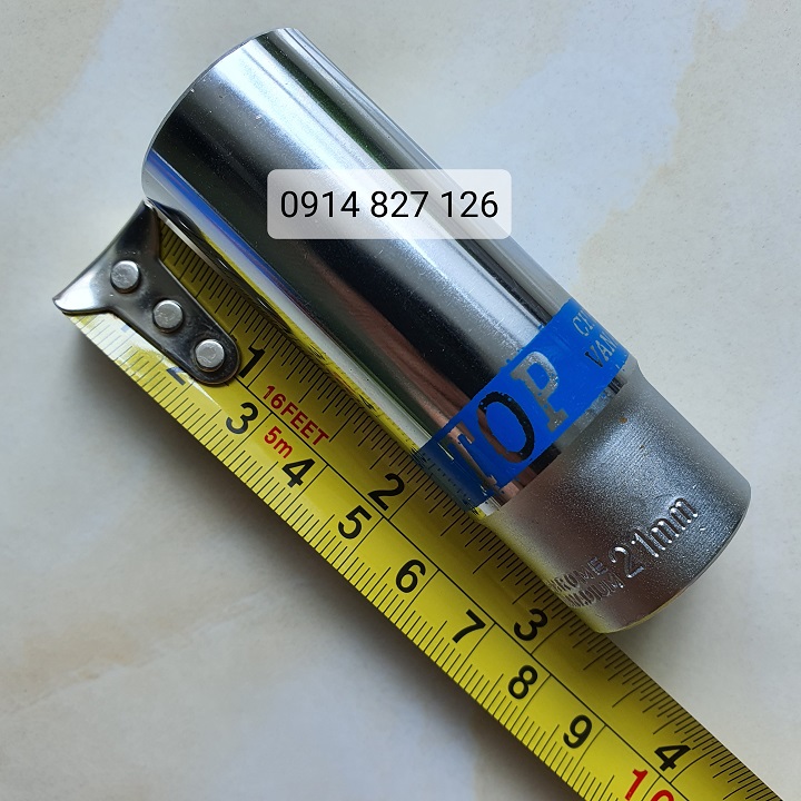 Tuýp mở bulong 1/2 inch thân dài 8cm hãng TOP (Khẩu vặn ốc 1/2 inch dài)
