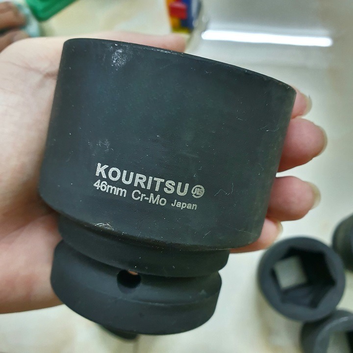 Đầu Khẩu Đen Ngắn 1" KOURITSU Thép Hợp Kim Cr-Mo Chống Mài Mòn Nhiều Cỡ 38 40 41 46 50mm Bảo Hành 12 Tháng