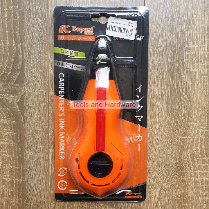 Dụng cụ bật mực K-2563 hãng Kapusi cao cấp chính xác tuyệt đối, Bảo hành 12 tháng, búng mực xây tường