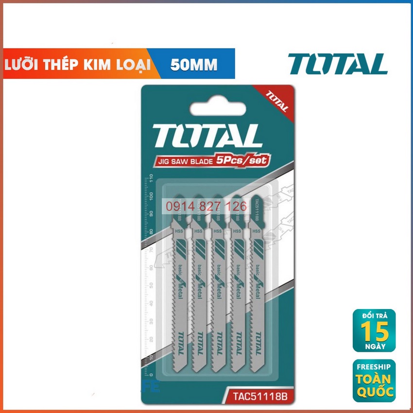 Lưỡi cưa lọng (cưa gỗ) TOTAL TAC51111C chất liệu thép carbon siêu bền, dễ dàng cắt kim loại
