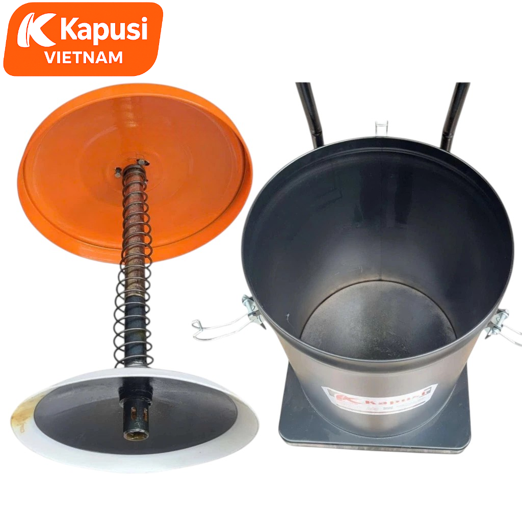 Máy Bơm Mỡ Khí Nén 40L Kapusi K-9091 - Thùng Bơm Mỡ Bằng Hơi Công Nghiệp Thép Dày Sơn Tĩnh Điện Chống Gỉ, BH 12 tháng
