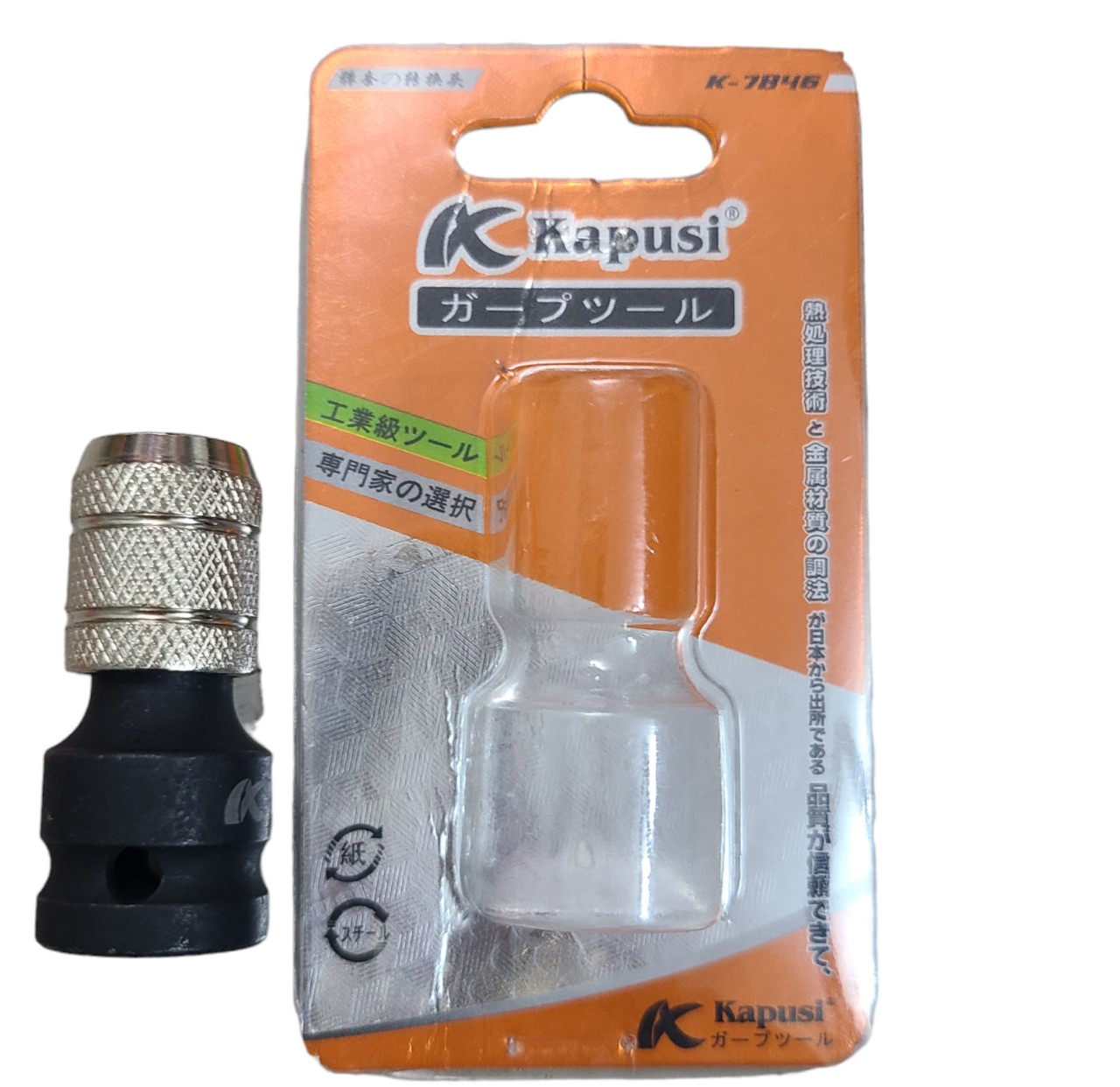Đầu Chuyển Mở Ốc Sang Bắt Vít Kapusi K-7846 làm từ chất liệu thép CR-V, có đầu bi giữ chống trượt