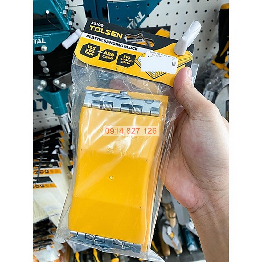 Bàn chà nhám Tolsen 32100 32101 cỡ 165mm - 210mm dùng để chà và làm phẳng lớp bột trang trí