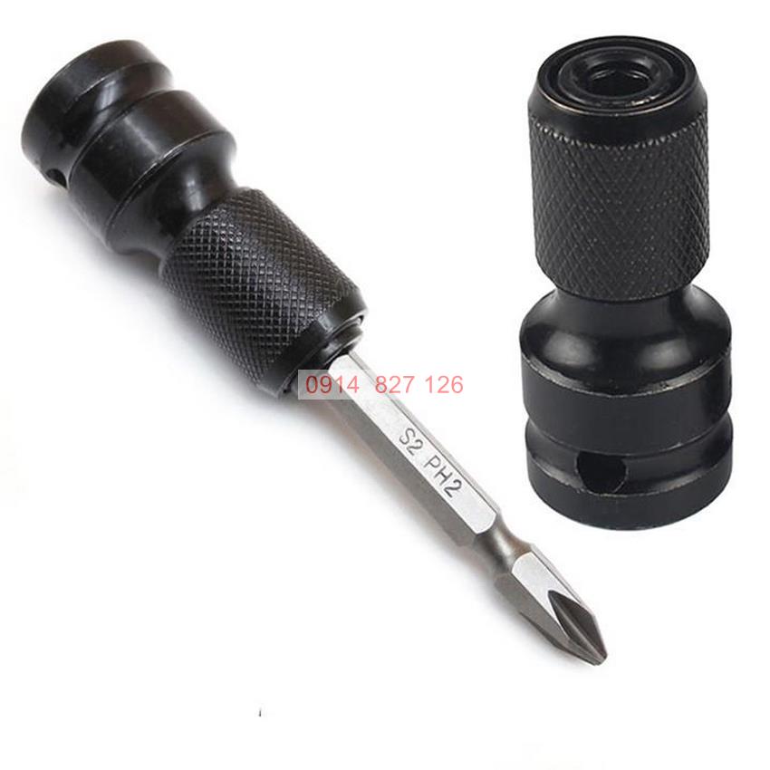 Đầu chuyển bulong 1/2 sang bắt vít 1/4 (6.35mm) K-7847 KAPUSI