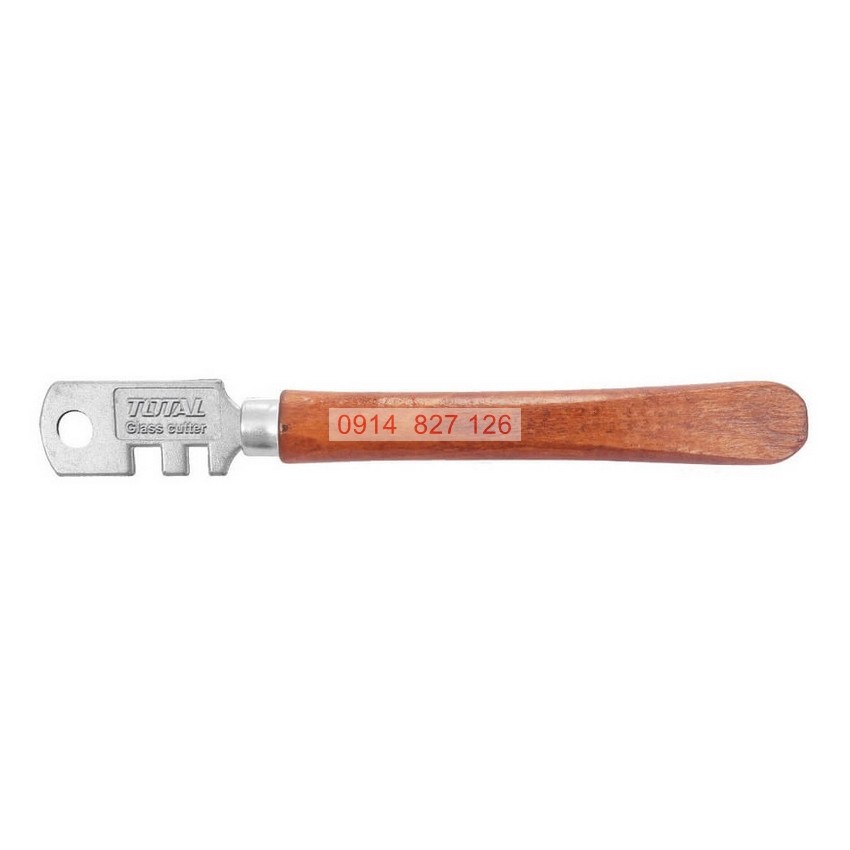 Dao cắt kính TOTAL THT561301 130mm, cán gỗ, lưỡi làm từ kim cương và kim loại khác