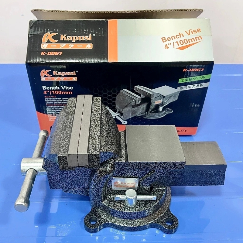 Ê Tô Bàn Nguội Kapusi Đa kích cỡ 3-4-5-6inch, Mâm Xoay 360°, Kẹp Chắc, Cứng Cáp, Bền Bỉ Cho Cơ Khí