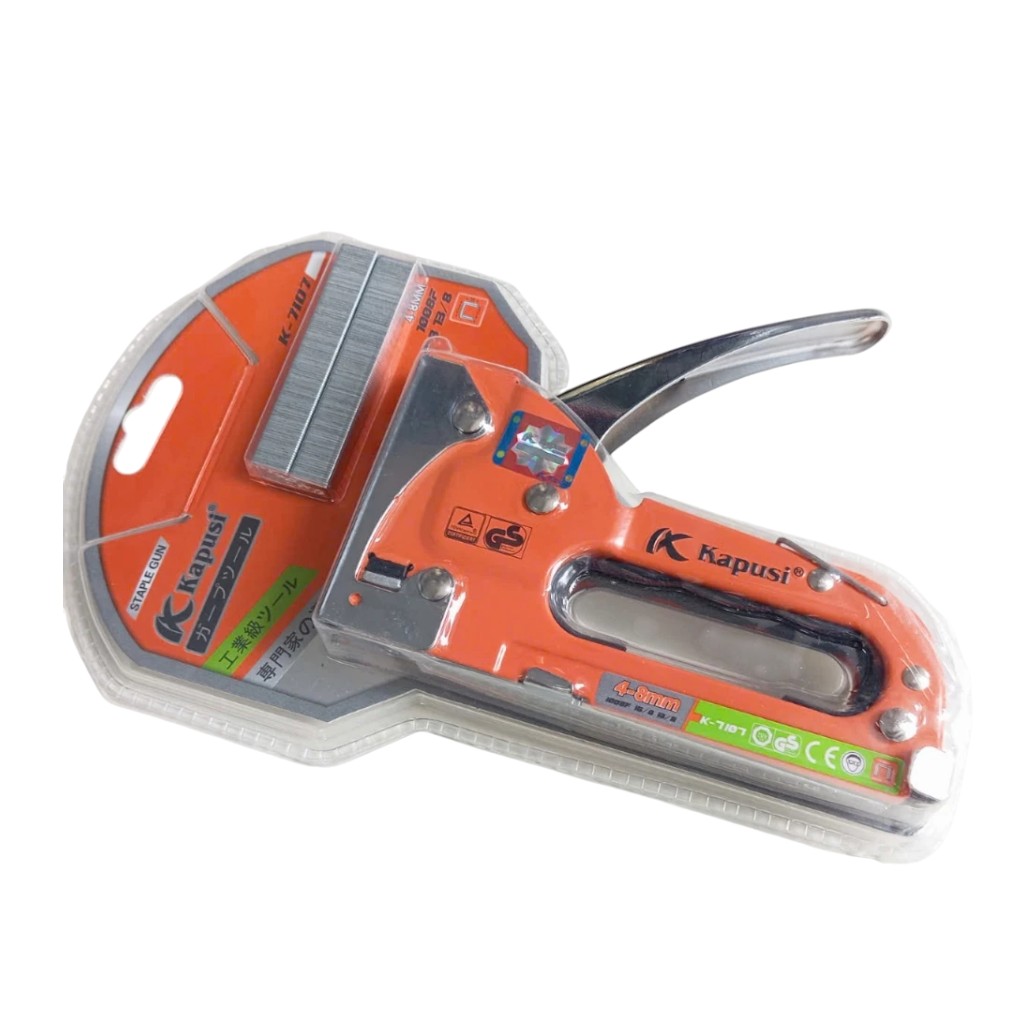 KÌM BẤM GHIM CẦM TAY 3 TRONG 1 Kapusi K-7107 – DÙNG ĐINH 13/6 & 13/8, THÉP HỢP KIM BỀN BỈ, Bh 12 tháng