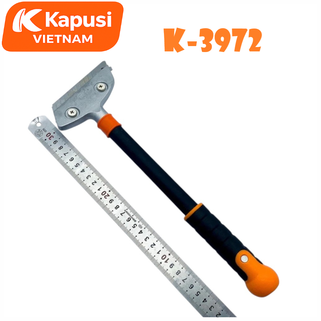 Cây Sủi Sơn Kapusi K-3972 Cán Nhôm 330mm – Lưỡi Dao Cường Lực, Tay Cầm Bọc Cao Su, Bh 12 tháng
