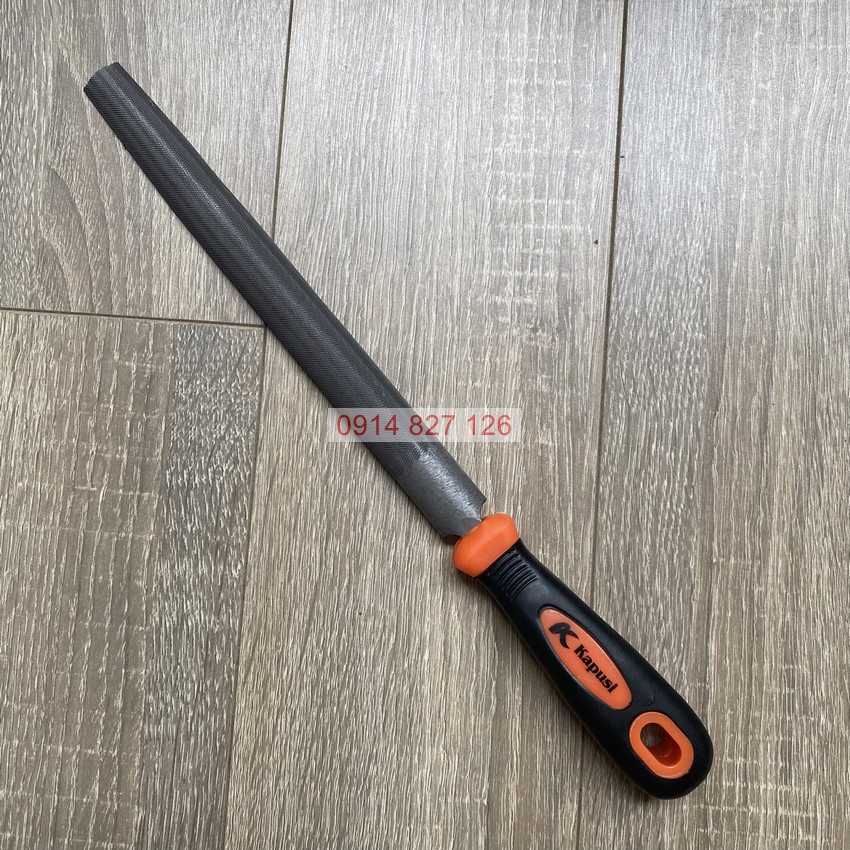 Dũa mài kim loại đa năng tay cầm TPR cao cấp KAPUSI 200mm K-3761 hình tròn, K-3746 bán nguyệt, K-3751 tam giác