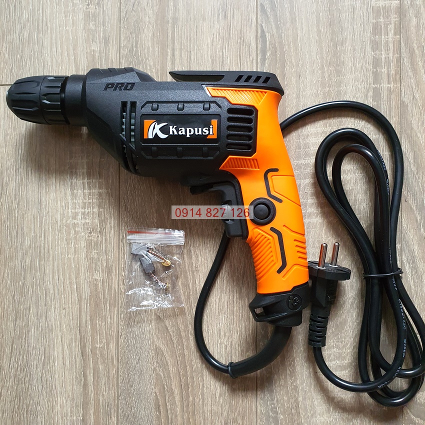 Máy khoan động lực điện K-10008 hãng Kapusi 420W, Mô tơ lõi đồng