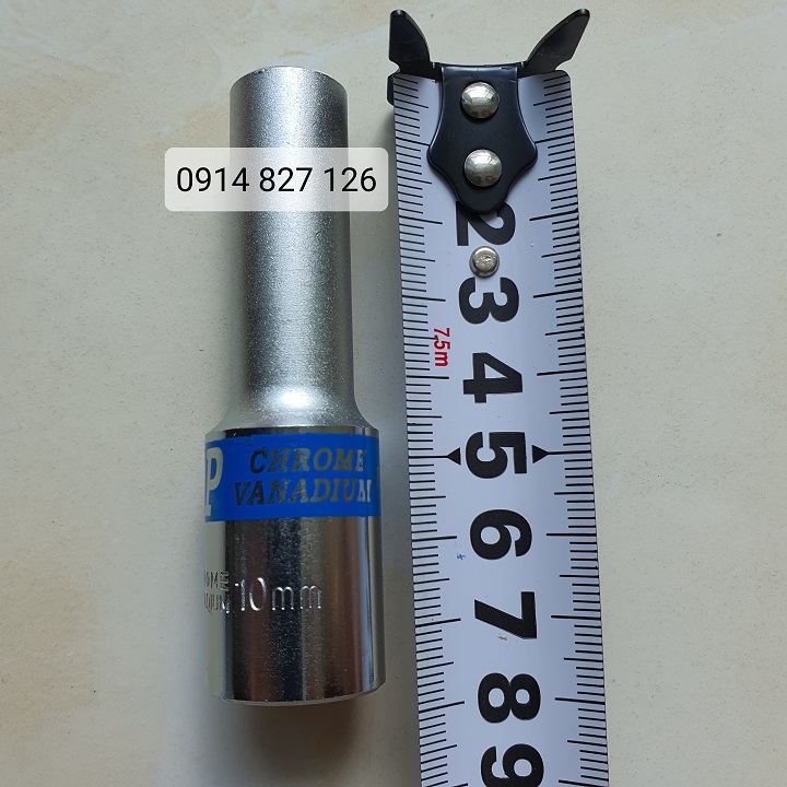 Tuýp mở bulong 1/2 inch thân dài 8cm hãng TOP (Khẩu vặn ốc 1/2 inch dài)