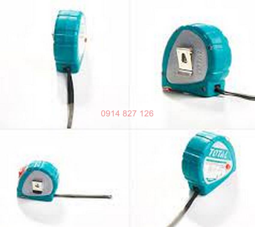 Thước kéo thép nền vàng dài 10m, rộng 25mm TOTAL TMT126101