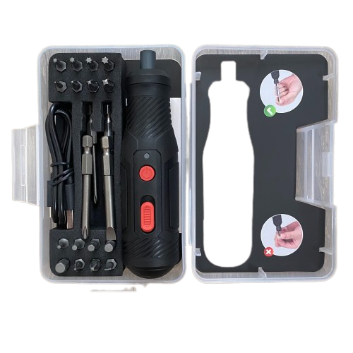 Bộ tua vít pin KAPUSI K-6222 20 đầu vít thay thế, pin sạc cao cấp cổng type C