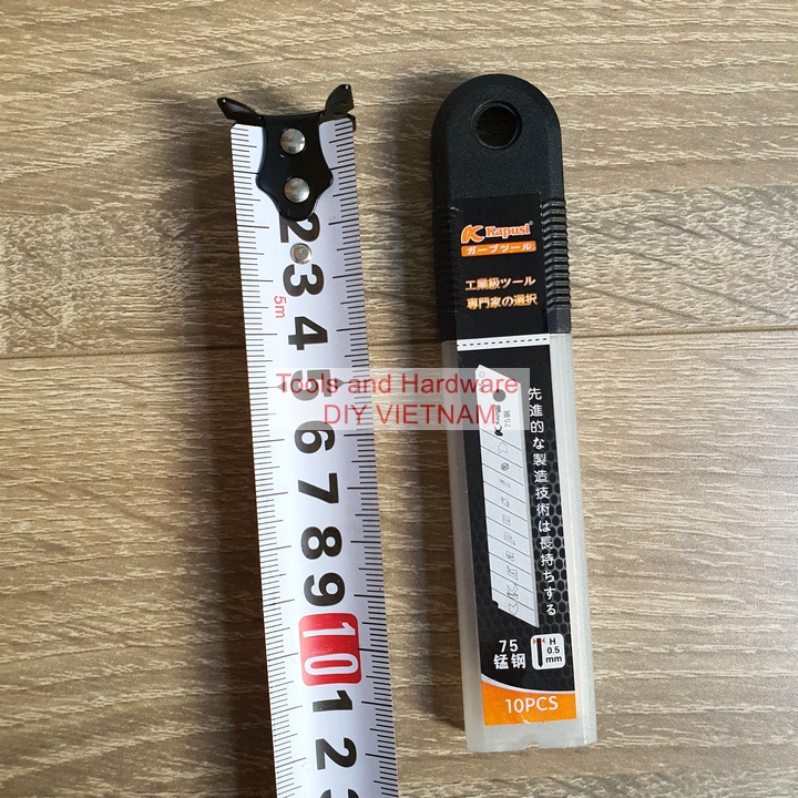 Hộp 10 lưỡi dao rọc giấy thay thế hãng Kapusi Nhật Bản cao cấp