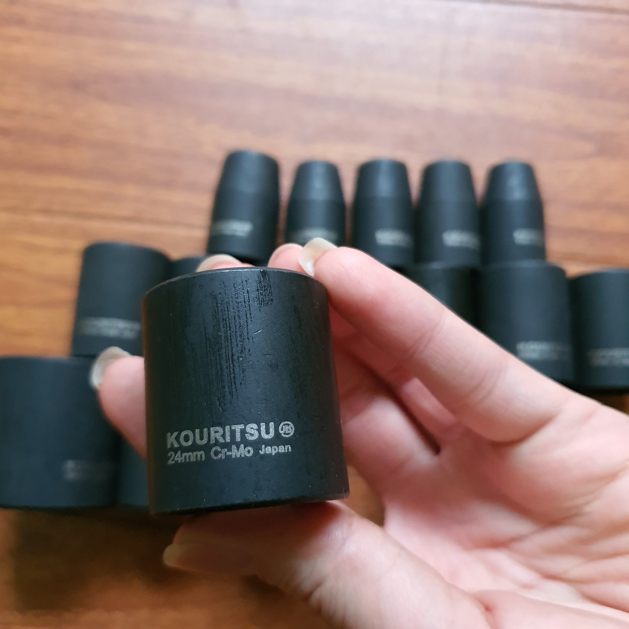 Khẩu đen ngắn đầu 1/2 inch Nhật Bản Kouritsu thép - Tuýp 1/2 ngắn (Bán Lẻ)
