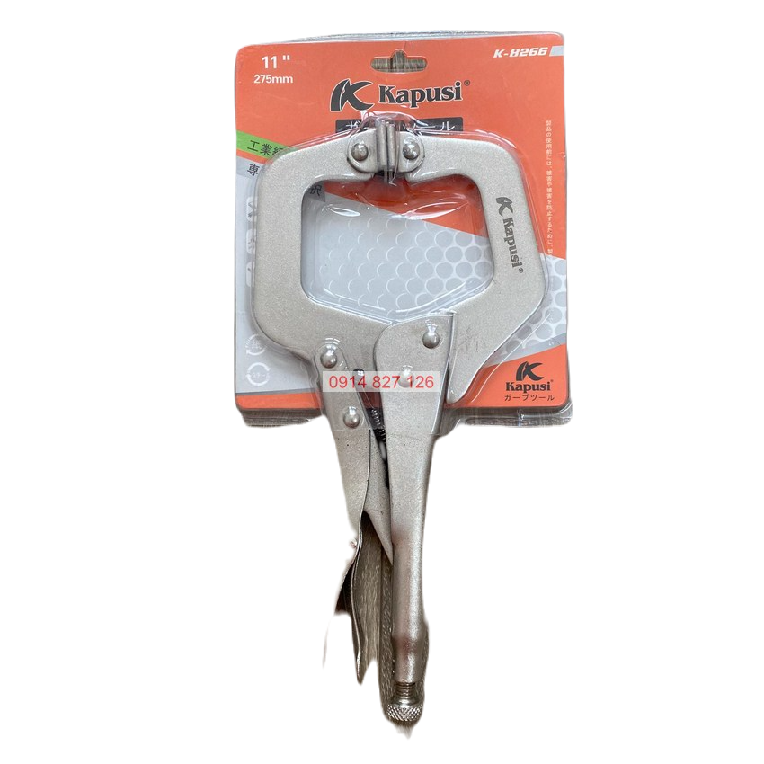 Kìm bấm chết chữ C 11 inch KAPUSI K-8266, hợp kim cứng mạ Niken, tay cầm chắc chắn