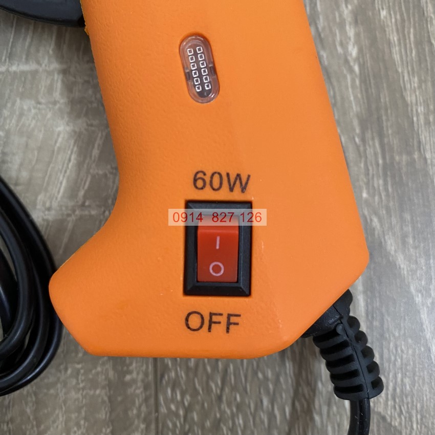 Súng bắn keo 60W KAPUSI K-9025, đầu kim loại chịu nhiệt