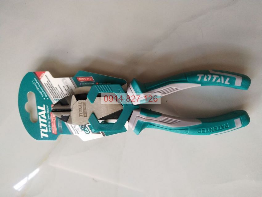 Kìm cắt TOTAL THT27716 7 inch, hợp kim cao cấp chống gỉ sét, cách điện lên đến 1000V