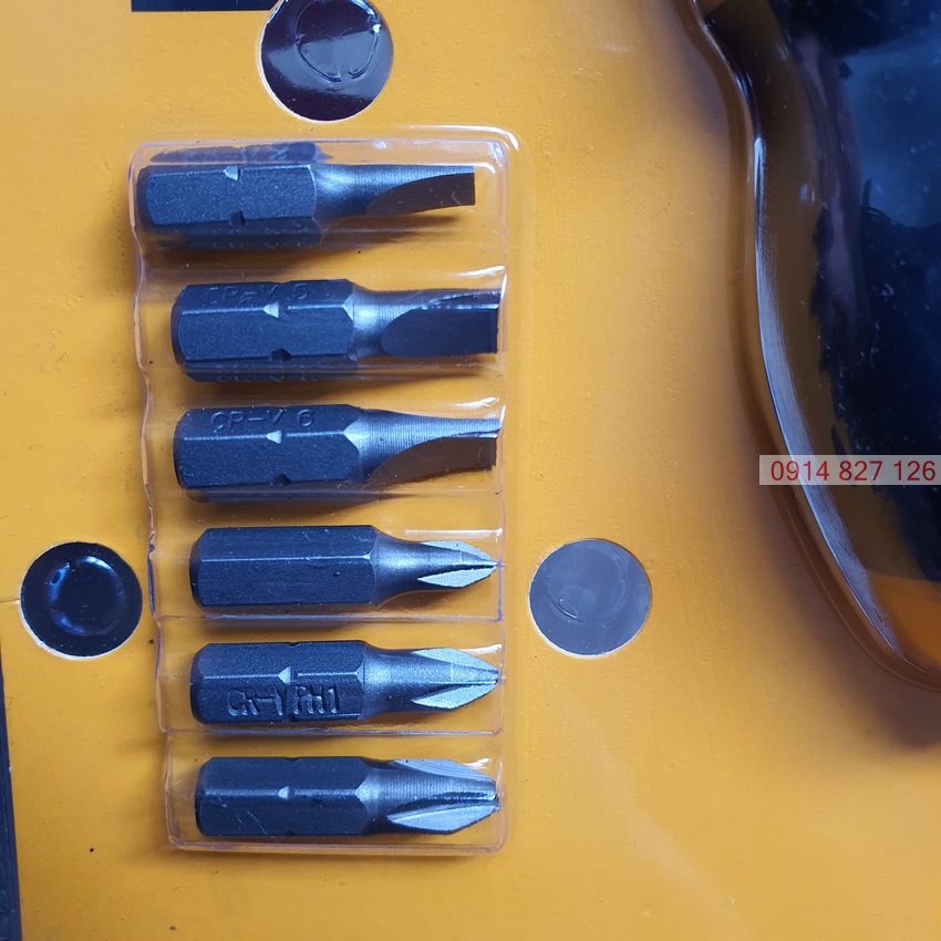 Bộ tô vít lùn tự động đa năng 7 trong 1 Tolsen 20033, 7 đầu dẹp và bake, thép CR-V