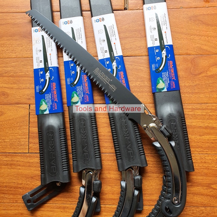 Cưa gỗ cầm tay 350mm Barker lưỡi đen và trắng có thể mua kèm lưỡi thay thế, Cưa gỗ tiêu chuẩn Nhật Bản có bao đựng