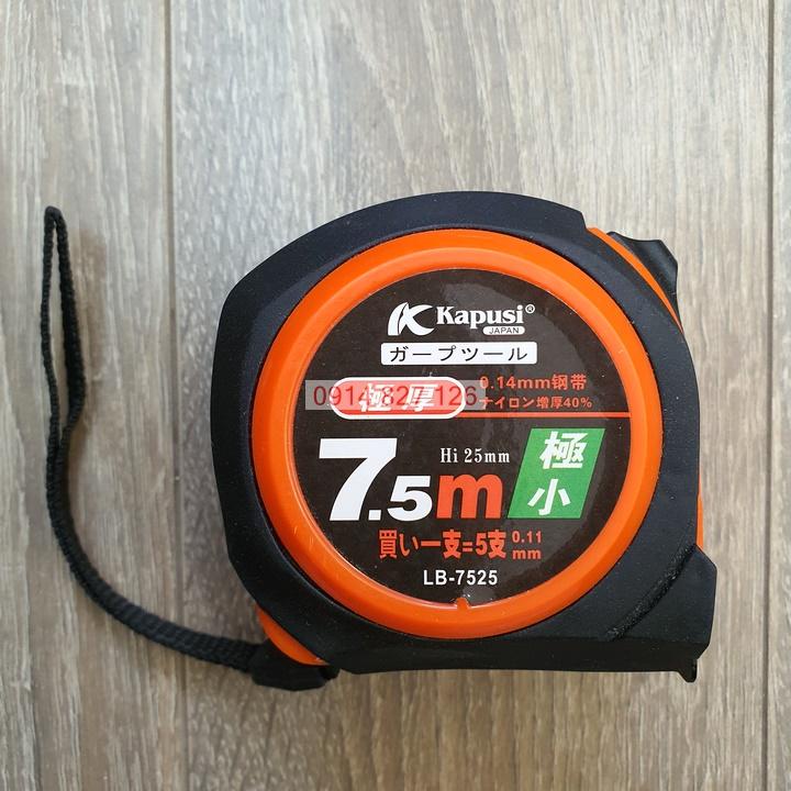 Thước cuộn lỗ ban phong thủy dài 3m - 5m-7.5m hãng Kapusi