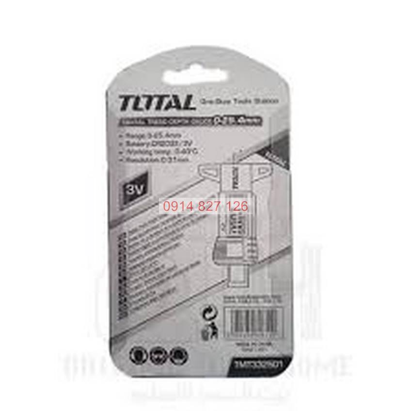 Thước độ sâu điện từ TOTAL TMT322501 0-25.4mm, pin 3V