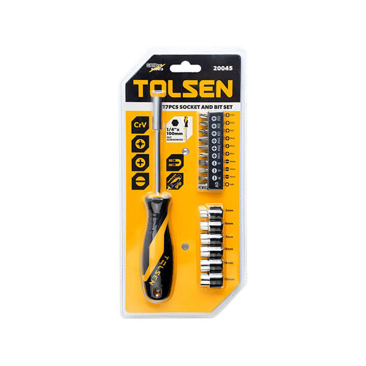 Bộ tua vít đa năng đổi đầu hãng Tolsen 11 và 17 chi tiết  20044, 20045