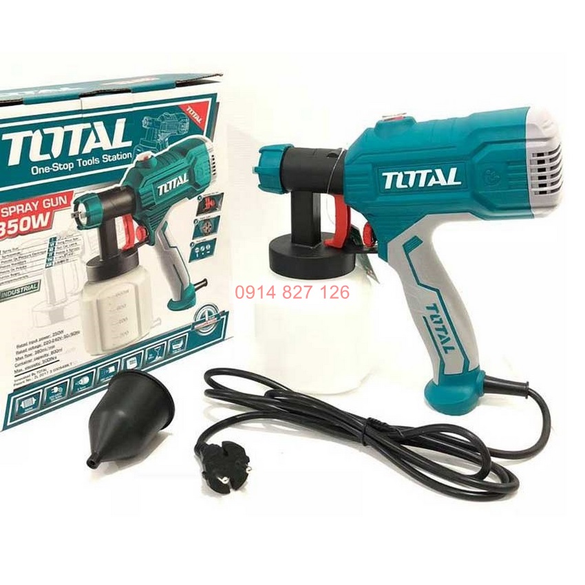 Máy phun sơn dùng điện TOTAL TT3506 220-240V~50/60Hz, Công suất 450W, 380ml / phút, 800ml