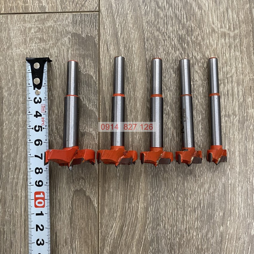 Bộ mũi khoét gỗ KAPUSI 5 chi tiết K-6280, cỡ từ 15-35mm thép carbon cứng và sắc bén
