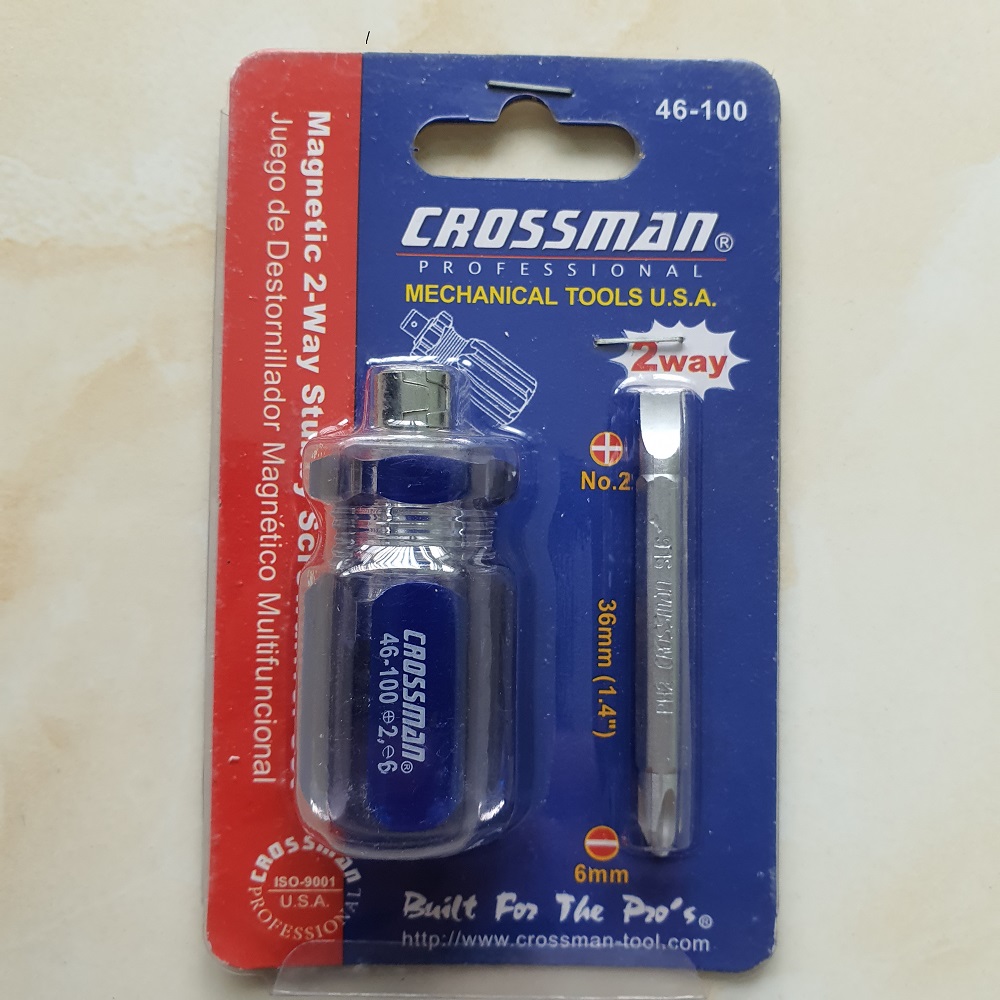 Tô vít 2 đầu chính hãng Crossman các cỡ từ 36mm-200mm, tua vít đổi đầu, tô vit đảo, tua vit 2 đầu. tuốc nơ vít đảo đầu, tua vit crossman