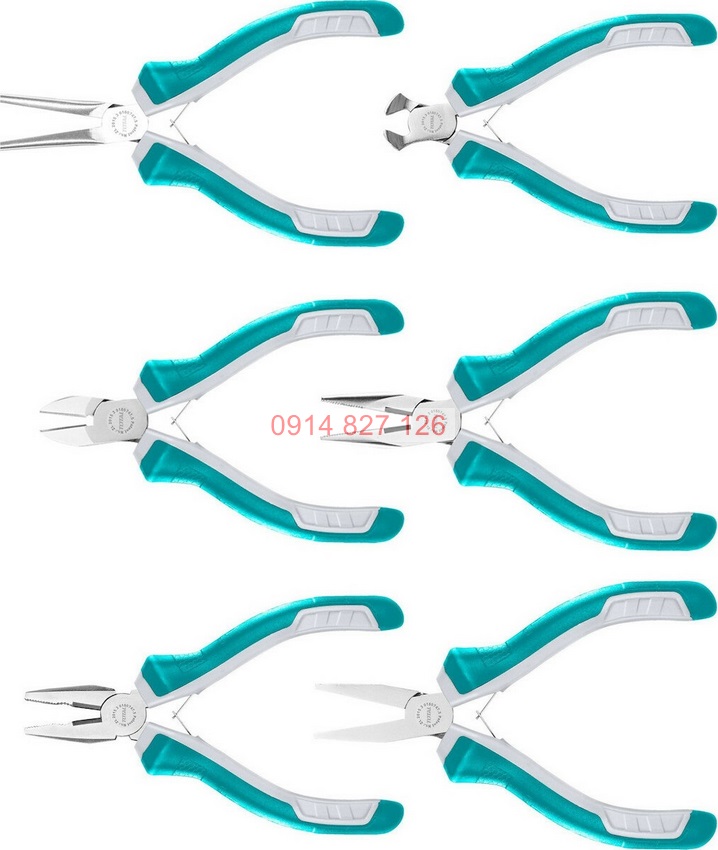 Bộ kìm đa năng làm trang sức 6 chi tiết TOTAL THT1K0511, 4 inch, thép không gỉ