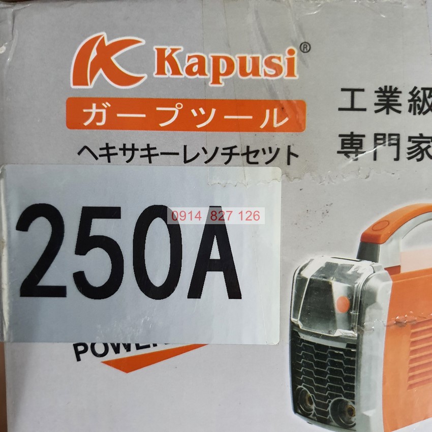 Máy hàn điện tử 250A KAPUSI K-00023, màn hình hiển thị thông số chống giật